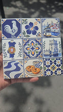 Charger l'image dans la galerie, Carrelage en relief s'inspirant des azulejos portugais et du zellige marocain.